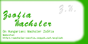 zsofia wachsler business card